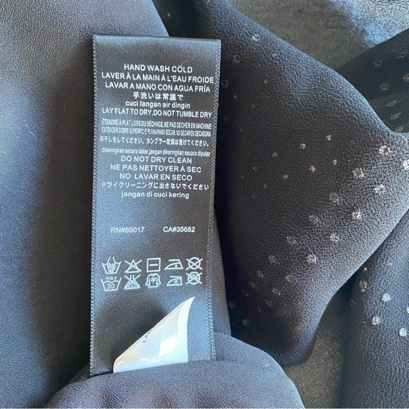 Bebe gold-studded high-low black halter party dress with chiffon overlay - Picture 12 of 14